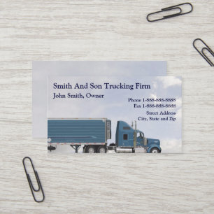Chauffeur de camion troquant le carte de visite