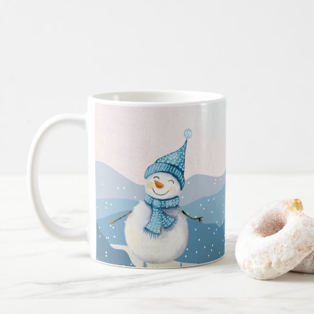 Chauffeur de neige d'hiver Mugs (Avec donut)