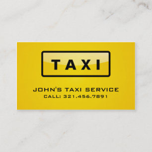 Chauffeur de taxi - cartes de visite