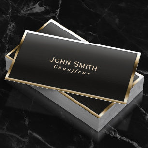 Chauffeur Driver Royal Gold Border Business Card