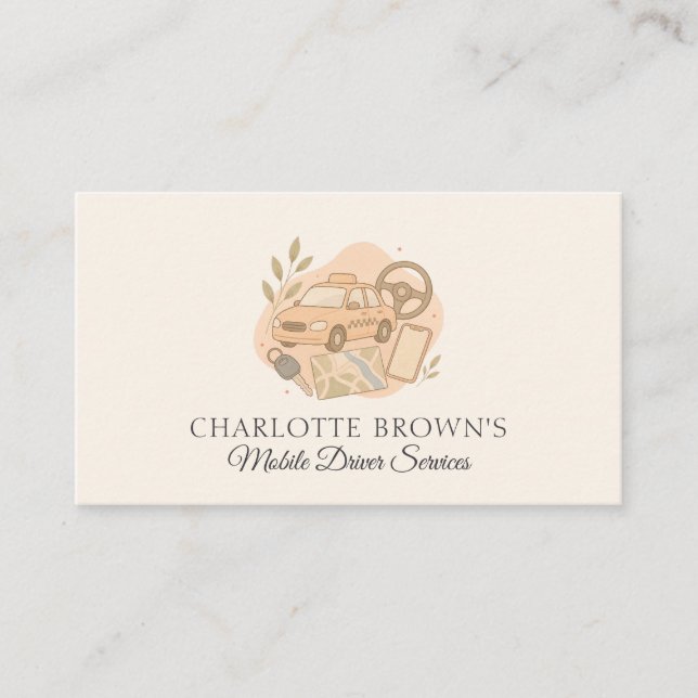 Chauffeur Driver Transportation Business Card (Front)