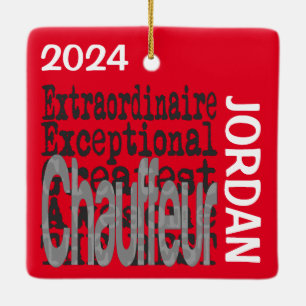 Chauffeur Extraordinaire CUSTOM Ceramic Ornament