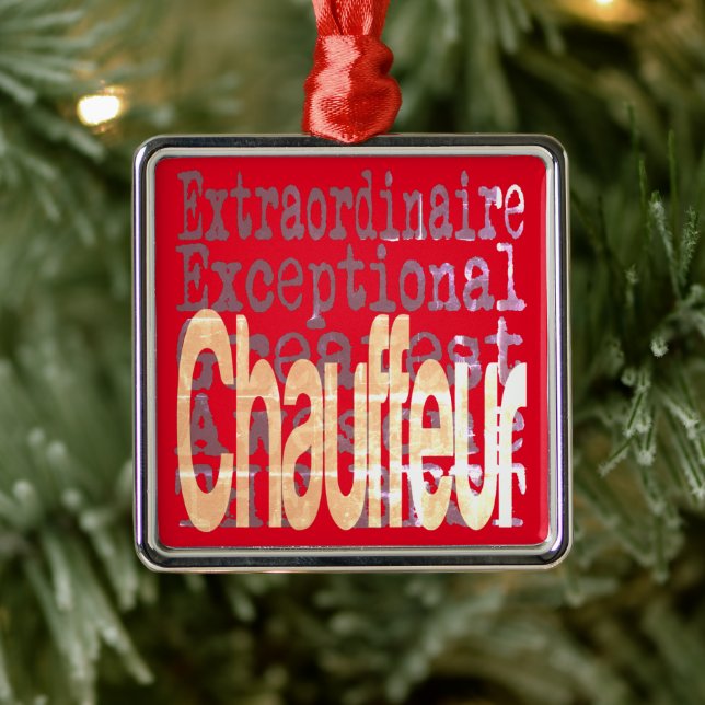 Chauffeur Extraordinaire Metal Ornament (Tree)