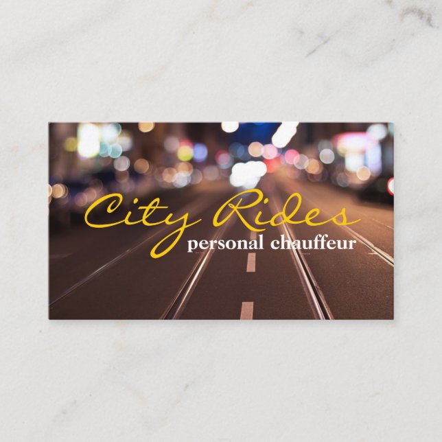 Chauffeur Taxi Cab Driver Transportation Business Card (Front)