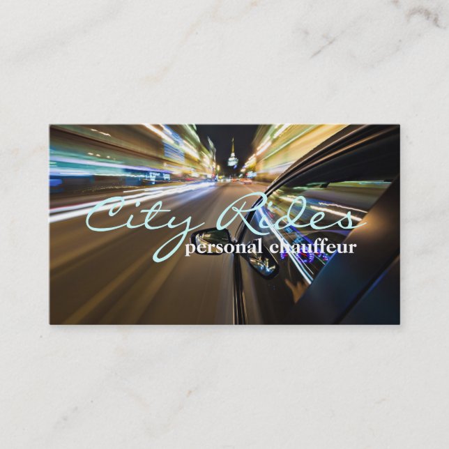 Chauffeur Town Car Driver Transportation Business Card (Front)