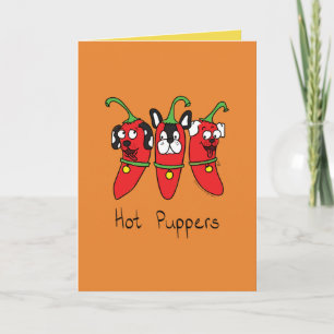Chauffeurs Puppy Dog Peppers Carte de voeux