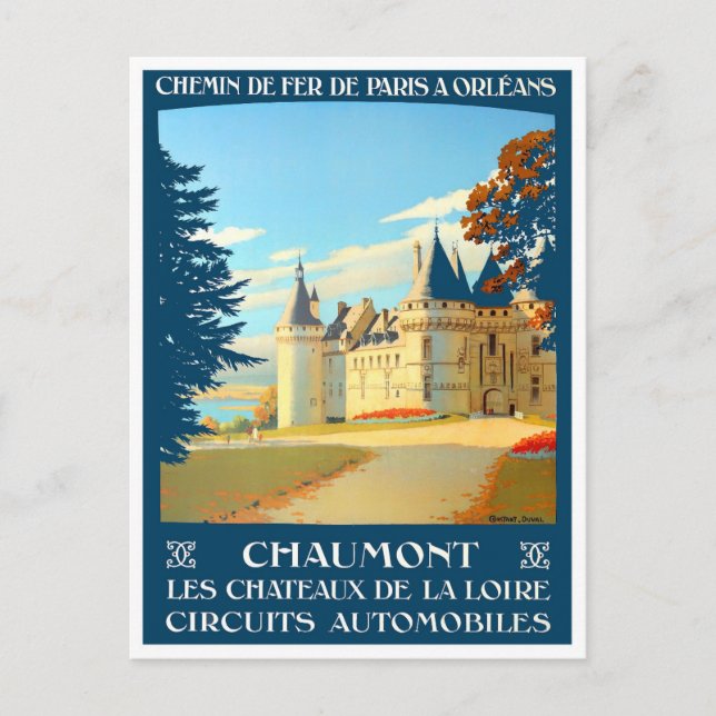 Chaumont France vintage travel Postcard (Front)
