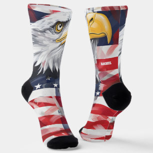 Chaussette 4 juillet Chaussettes rouges et bleues