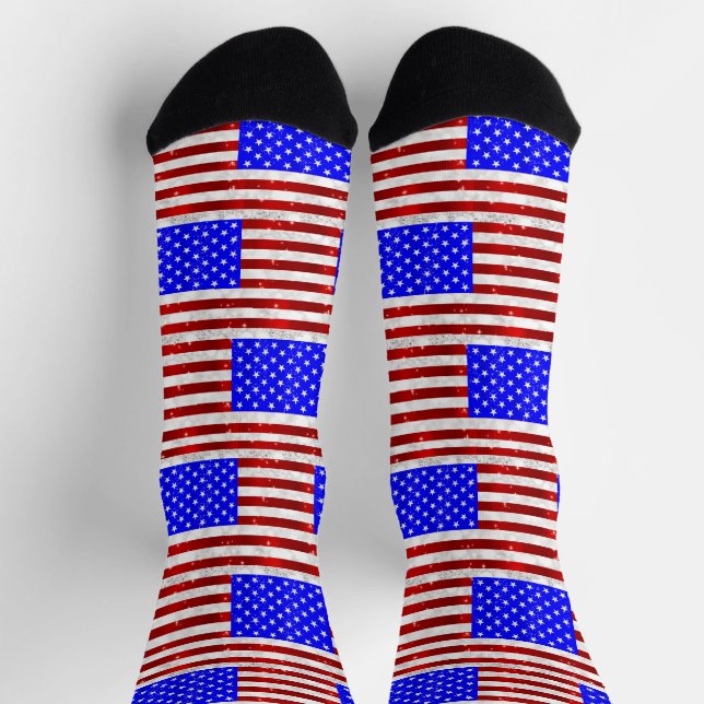 Chaussette 4 juillet Fête - Drapeau américain (Haut)