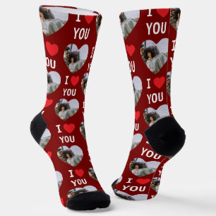 Chaussette 4 Photo Collage I Love You