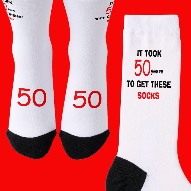 Chaussette 50th Birthday Socks Men Funny (Créateur téléchargé)