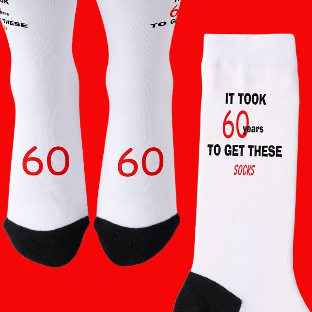 Chaussette 60th Birthday Socks Men Funny (Créateur téléchargé)