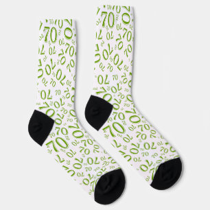 Chaussette 70e anniversaire Green Random Number Motif