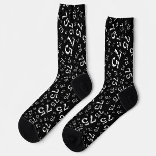 Chaussette 75e anniversaire Noir Random Numéro Motif