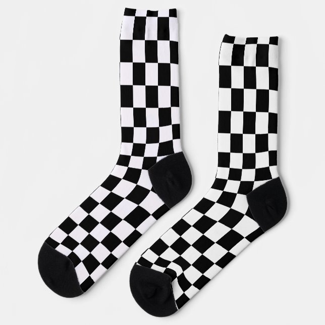 Chaussette à damiers Chaussettes d'équipage (Gauche)