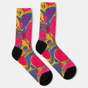 Chaussette à motif abstrait coloré