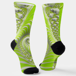 Chaussette Abstract Lime Green
