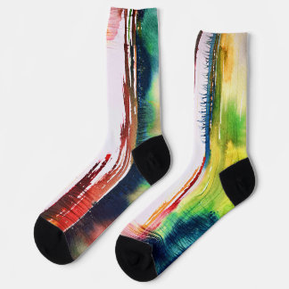 Chaussette Abstract Watercolor Art Socks