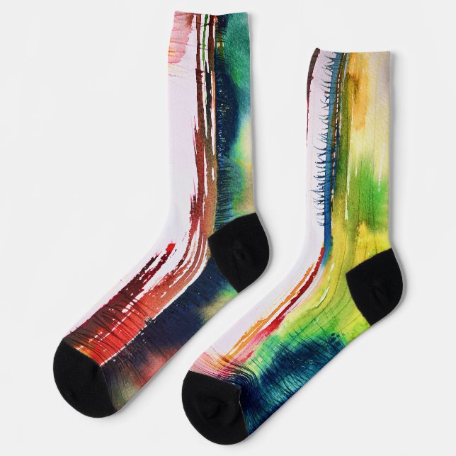 Chaussette Abstract Watercolor Art Socks (Gauche)