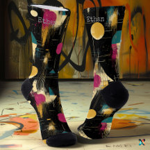 Abstrait moderne en Jaune, Turquoise, Magenta en N