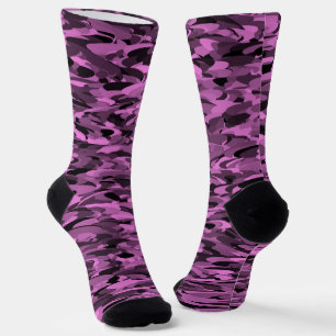 Chaussette Abstrait Motif violet noir