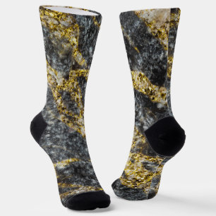Chaussette Abstrait or étincelle texture rocheuse