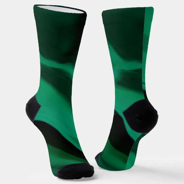 Chaussette Abstrait vert émeraude foncé (Angulaire)
