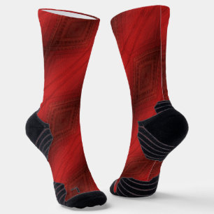 Chaussette Acceptation Motif de Boho Eclectique Rouge