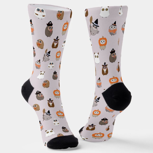 Chaussette Adorable Chouette d'Halloween Motif (Angulaire)