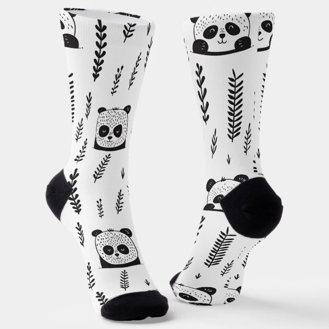 Chaussette Adorable Ours De Panda Scandinave (Angulaire)