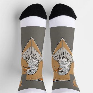 Chaussette Aigle sur chaussettes. Conception de logo photo.