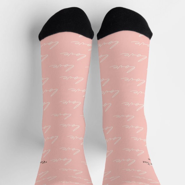 Chaussette Aimer rose texte personnalisé Feminine (Haut)