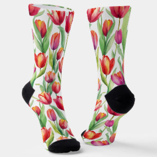 Chaussette Aimez les TULIPS