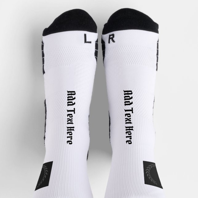 Chaussette Ajouter du texte ici Imprimé Cool de l'équipage de (Haut)