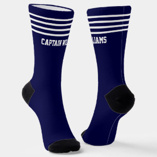 Chaussette Ajouter un nom Blancs sur les Chaussettes Bleues d