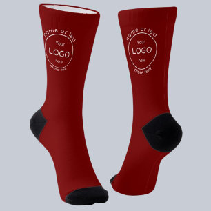 Chaussette Ajouter votre entreprise logo commercial promo rou