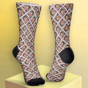 Chaussette Ajouter votre photo 1 pour faire un Motif - Blanc