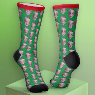 Chaussette Ajoutez votre photo de tête flottante - Christmas 