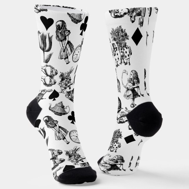 Chaussette Alice classique au pays des merveilles Caractères  (Angulaire)