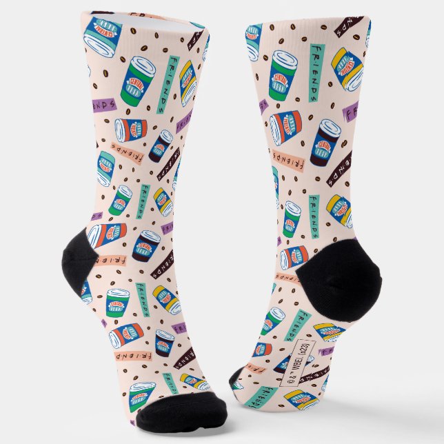 Chaussette AMIS™ | Central Perk Vibrant Motif café (Angulaire)