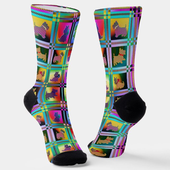 Chaussette Amour de chiot multicolore (Angulaire)