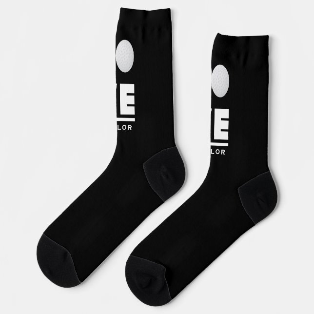 Chaussette Amour Et Vie Golf Sports Ventilateur Nom Personnal (Gauche)