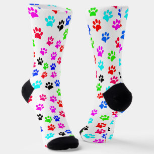 Chaussette Amoureux des chiens de pattes colorées Pet Lover A