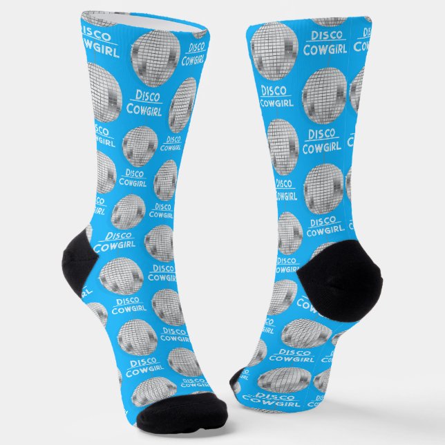 Chaussette Amusants Disco Ball Disco Cowgirl Bachelorette (Angulaire)