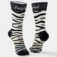 "Animal de fête" Zebra Imprimer Fun Texte Personna