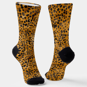 Chaussette Aquarelle Cheetah Print