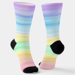 Chaussette Aquarelle de Pâques Nom de l'Arrière - plan person