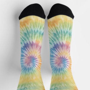 Chaussette Aquarelle Pastel Rainbow Tie Dye