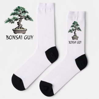 Chaussette Arbre Bonsaï Art à l'encre Japonaise Sumi-E Person