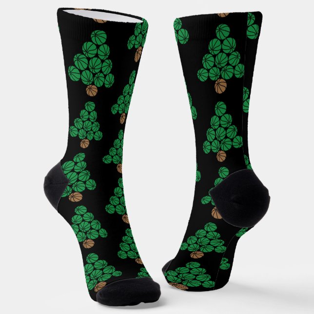 Chaussette Arbre de Noël de basket-ball (Angulaire)
